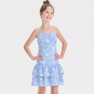 Blue Floral Kids Dress